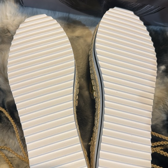 NWT Jennifer Lopez Size 10 Yellow Multi Snake Print Tie Around The Leg Slip On - Picture 6 of 9